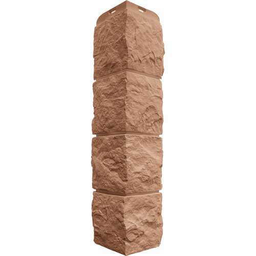 Наружный угол для фасадных панелей ТУФ ЭКО цвет бежевый Альта-Профиль