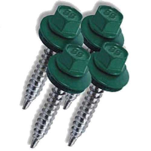 Саморезы кровельные 4.8*35 (250 шт) Зеленые (RAL 6005)