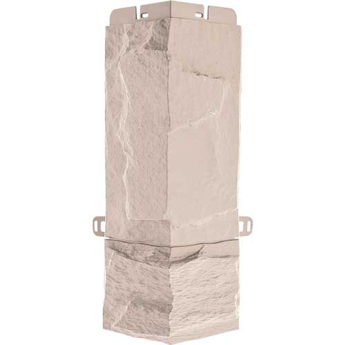 Наружный угол для фасадных панелей ГРАНИТ ЭКО цвет кремовый Альта-Профиль