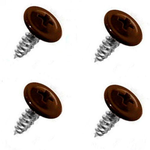 4.2*16 саморезы с пресшайбой  острые RAL8017 (250 шт.)