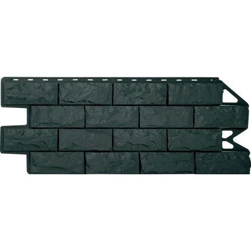 Фасадная панель (цокольный сайдинг) ФАГОТ ЭКО цвет графит (1.16*0.45) Альта-Профиль