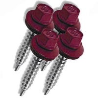 Саморезы кровельные вишневые